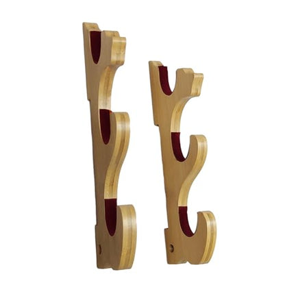 Wall Mounted Display Stand Bamboo Flute Holder Samurai Flute Holder - color: 3 Tier