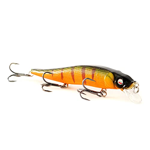 iBobber Snappr Natural Robotic Swimming Lure, Mega 117mm, Rechargeable LED Light, 4-6Ft Depth Slow Sinking Jerkbait for Bass, ReelSonar - color: Tarnished