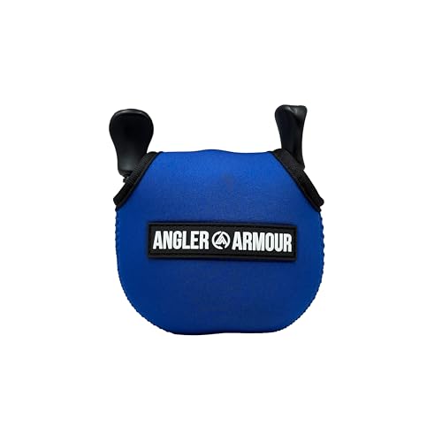 Angler Armour Baitcast Reel Cover | Baitcaster Sleeve | Fishing Reel Pouch | Low Profile Baitcasting Reel Protector | Neoprene Reel Case | 50 100 200 Series Baitcast Covers - color: Marine Blue