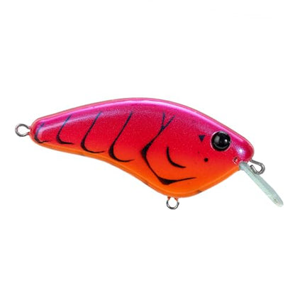 Strike King Hardliner Fishing Lure, Flat Sided Crankbait, Circuit Board Lip, Extra Tight Wobble, Size 4 Treble Hooks - color: Demon Craw