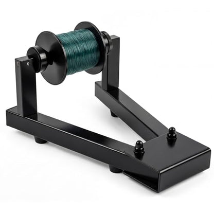 Soulchen Fishing Line Winder Spooler Reel Winder Spooling with Adjustable Tension Foldable Portable Fit for Filler and Bulk Spools, Tabletop Line Spooling Fishing Gears Gifts for Men, Black