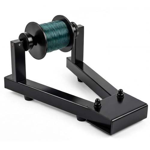 Soulchen Fishing Line Winder Spooler Reel Winder Spooling with Adjustable Tension Foldable Portable Fit for Filler and Bulk Spools, Tabletop Line Spooling Fishing Gears Gifts for Men, Black