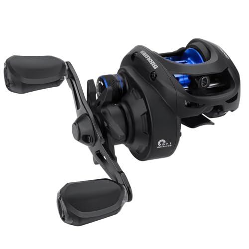 KastKing Centron Lite Baitcasting Fishing Reel – Lightweight, Glass Fiber Infused Nylon Frame – 7.6 OZ – 5 + 1 Anti-Reverse Ball Bearings, 7.1:1 High-Speed Gear Ratio Fishing Reel with Compact Design - color: B:Black-Right-7.1:1