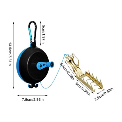 Lure Retriever Tool 30m PE Rope | Lure Retriever Bait Saver for Women Men Fishing Lovers - color: blue black