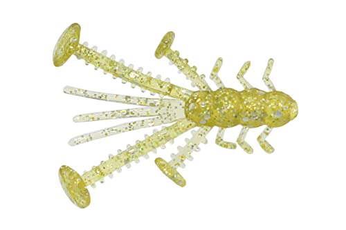 Eurotackle Micro Finesse Crazy Critter Ice Fishing Panfish Soft Plastic Lures - color: Gold