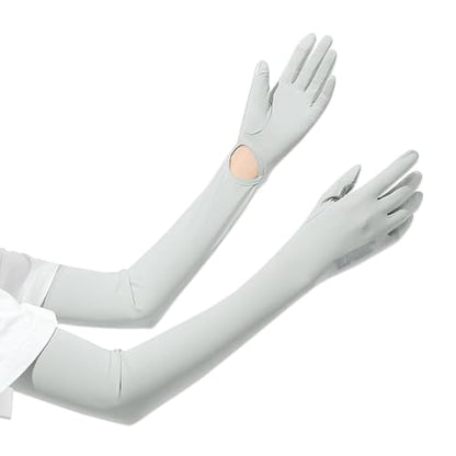 GLEDLOVES Driving Gloves Women, Cycling Gloves, Sun Women UV Protection, | Driving Arm Protection for Sleeves Golf Fishing - color: Grey