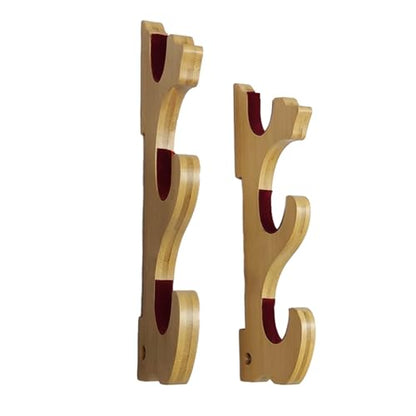 Wall Mounted Display Stand Bamboo Flute Holder Samurai Flute Holder - color: 3 Tier