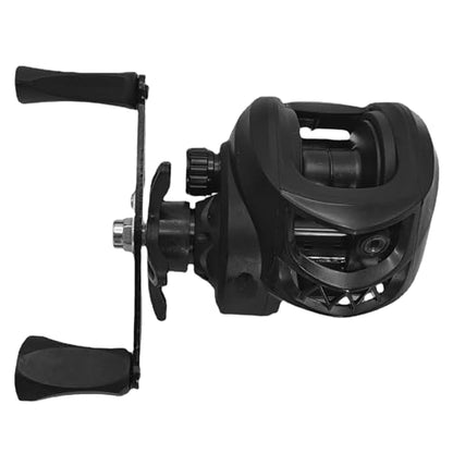 Fishing Reels with Handle, 7.2:1 Gear Ratio Baitcasting Reels, Strong Lightweight Weather-Resistant Reel for Fishing, Professional Black Gear for Enthusiasts