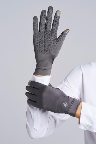 Coolibar Full Finger UV Sun Gloves - UPF 50+ Sun Protection - Gannett - color: Charcoal, size: X-Small