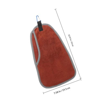 Abaodam Quick Dry Outdoor Fishing Towel with Carabiner Clip, Microfiber Hand Towel for Saltwater Fishing Gear and Boat Use, Lightweight Camping and Hiking Accessory in Khaki