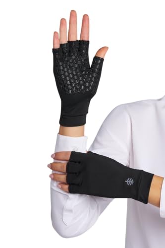Coolibar Fingerless UV Sun Gloves - UPF 50+ Sun Protection - Ouray - color: Black, size: Medium