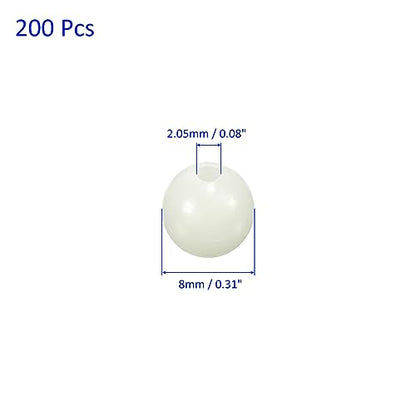 M METERXITY Glow Fishing Beads - Plastic Luminous Round Bait Egg Lure Rigs Apply to Outdoor Tackle Tool - color: White, size: 8mm