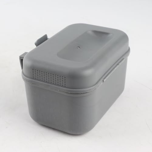 Fishing Bait Cooler Pline Bait Box Fishing Live Box Plastic Holder Heat Container for Red Wigglers Nightcrawlers Compact Station in Grey