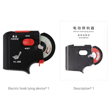 Automatic Fishing Hook Tier Machine, Electric Device Fast Tying Tyer, Fishing Hook Line Tyer Machine Tying Device, Bundle Tie Knot Tools