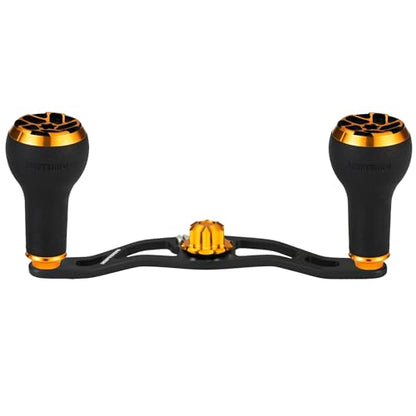 Non-Slip Power Handle 3.94'' (100 mm) Compatible for Shimano SLX Tranx, Daiwa Tatula Zillion, Abu Garcia Revo, 13 Fishing Baitcasting Reels - color: Black Gold TPE, size: 7x4 mm
