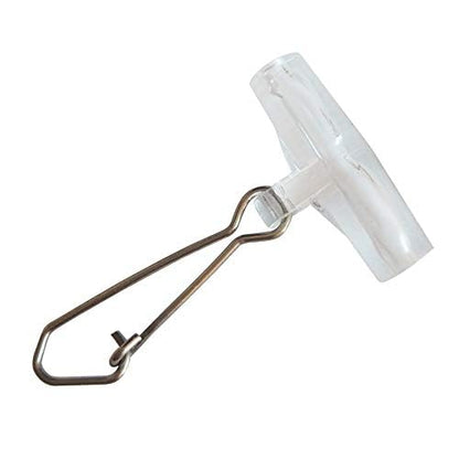 25/50/100 PCS Fishing Line Sinker Slides Duo Lock Snaps High Strength Stainless Steel Sinker Slider Swivel Snap Kit Fishing Tackle - color: Clear, size: 50 Pieces