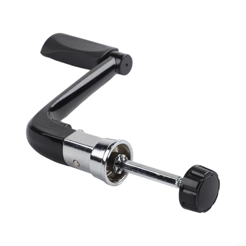 Fishing Reel Handle Crank Foldable Degree Metal Shaft Anti-Slip for 1000-5000 6000-8000 Reels Saltwater Freshwater Replacement Part Silver Black