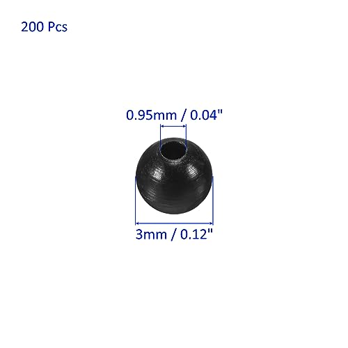 M METERXITY Glow Fishing Beads - Plastic Luminous Round Bait Egg Lure Rig Apply to Outdoor Tackle Tool - size: 3mm