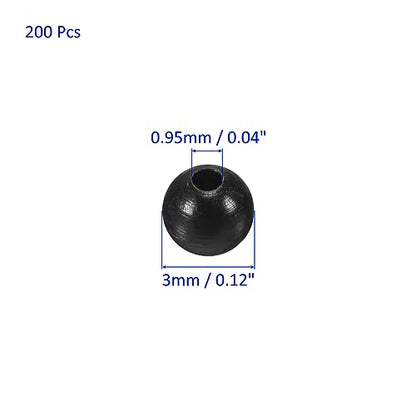 M METERXITY Glow Fishing Beads - Plastic Luminous Round Bait Egg Lure Rig Apply to Outdoor Tackle Tool - size: 3mm
