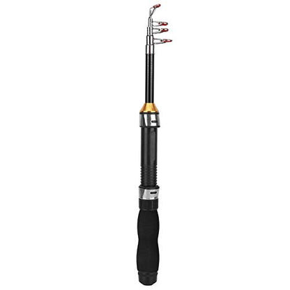 Fishing Rod Portable Small Short Sea Pole Mini Sea Fishing Tools Telescopic Fishing Rod for Travel Seawater Freshwater Bass Trout Fishing(1M)