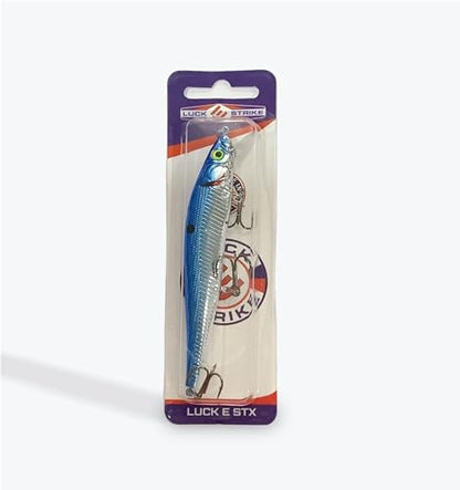 Luck E Strike STX Jerkbait, 4.5 Inch Suspending Hydrodynamic Fishing Lure, Made in The USA - color: Chrome Blue
