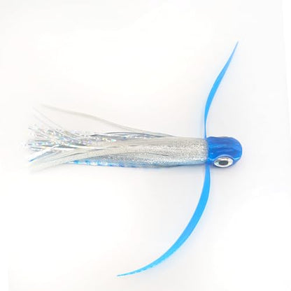Saltwater Big Game Fishing Lure, for Offshore trolling (FlyBoy) - color: Holographric Silver Fish
