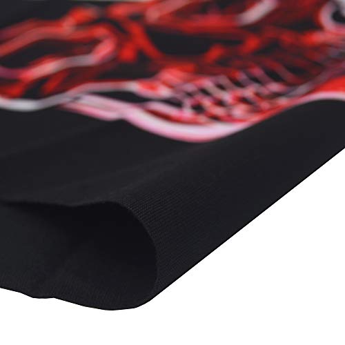 Obacle Neck Gaiter Face Mask Bandana for Dust Wind Sun Protection for Men Women - color: Red Line Skull