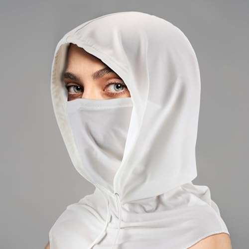 Cooling Balaclava Face Mask Breathable Full Head Mask Sun Protection Neck Cover UV Face Cover for Men Women - color: Light Color