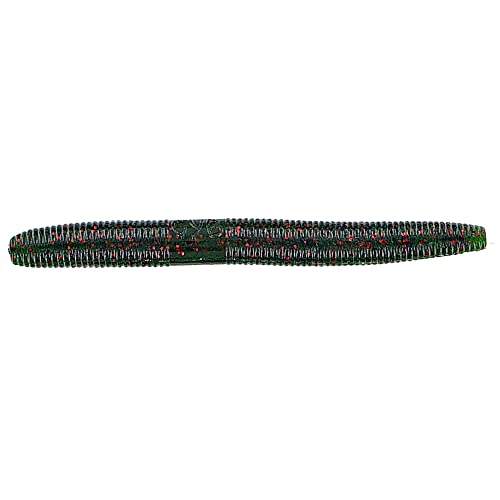 Yamamoto Senko Soft Plastic Worm Easy to Use Bass Fishing Stick Bait Lures - color: WATERMELON W/ BLACK & RED FLAKE, size: 3 Inch Slim