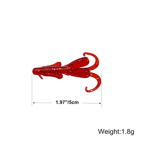 Soft Plastic Crawfish Bait Fishing Lure for Crappie, Bass, Bluegill, White Perch, Sunfish, Speckled Trout All Panfish Softlure Artificial Crayfish Lures Bait Drop Shot Rig Lure Slow Sinking - color: 5cm/1.8g - 50pcs