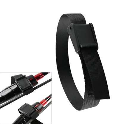 2Pcs Fishing Rod Tie Holder Strap Reusable Tie Belts Strap Fishing Tackle Wrap Band Rod Holder Fastener Cable Cord