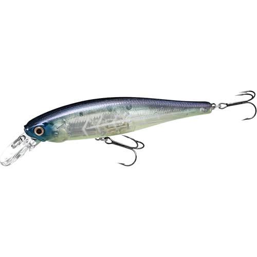 LUCKY CRAFT Pointer 100SP, Jerkbait Side by Side Action Tournament Winning Perfect Wobbling Freshwater Lake Bass Fishing Champion Bait - color: 371 Bone Pro-Blue