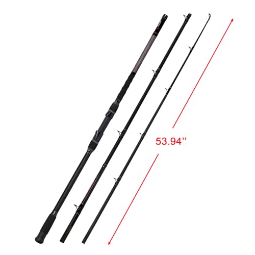 Fiblink Surf Fishing Rod 2 Piece/3 Piece/4 Piece Portable Travel Casting Rod Saltwater Surf Rod (9'/10'/12'/13') - style: Cast-13'-3pc