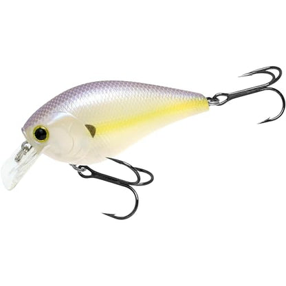 LUCKY CRAFT LC 2.5 Silent Crankbait Fishing Lures, 2-3/8” Squarebill Crankbait, Bass Lures, Floating 4ft Depth Hard Bait, Champion Freshwater Fishing Gear and Tackle Box Accessories - color: 250 Chartreuse Shad