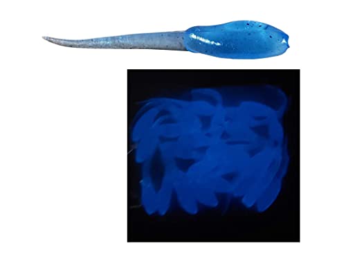 Small Fry 40 Pack (1.75 Inch) Crappie, Panfish, Bass and More - color: Blue Glow
