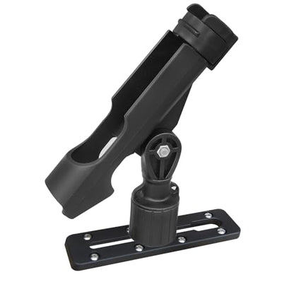Kayak Fishing Rod Holder , Fishing Boat Rods Holder with T-Shaped Screw, 360° Adjustable Kayak Fishing Pole Holder Mounted Track or Kayak,