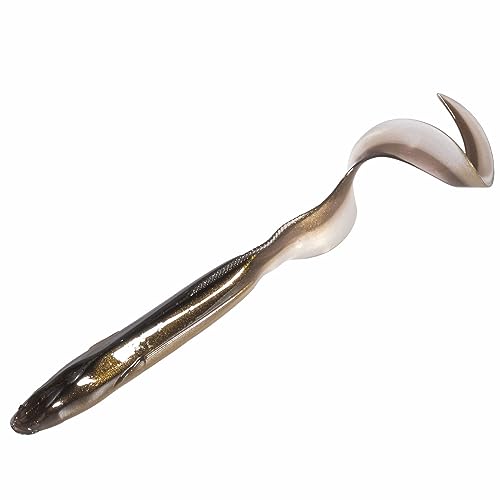 Dr.Fish 5 Pack Sand EEL Lures Saltwater Soft Fishing Lures Swimbait 6 Inch 3/8oz Surf Fishing Creature Baits Soft Plastic Artificial Ribbontail Worm - color: Gold