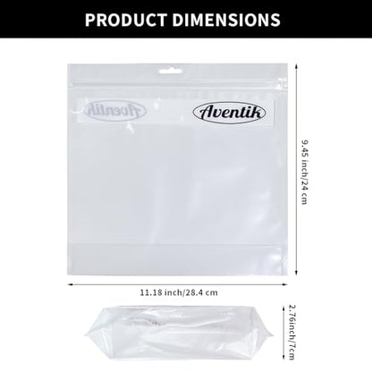 Aventik Fishing Bait Storage Bags - (10/20PACK) Durable Clear Organizer for Soft Plastic Baits, Lures, Tackle & Fishing Gear - Waterproof and Reusable Size11.18” X 9.45”(10pcs) - size: 11.18 X 9.45inch-10PACK
