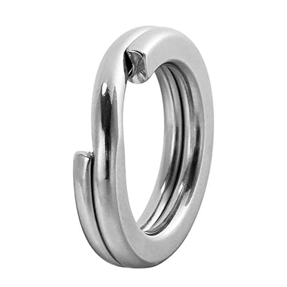 Dr.Fish Split Ring Stainless Steel Hyper Wire Flattened Fishing Lure Rings Heavy Duty Tackle Hook Line Connector Saltwater - size: #10-200LB(14mm, 0.56")
