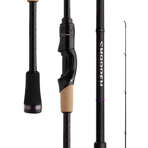 PURELURE Sharpen Fishing Rod 6'5'' - 9'2'' Spinning & Bait Casting Rod, M40JB+T1100G Carbon Fiber Blank, XF/MF Action Fishing Pole 2 Piece, Carbon Reel Seat Cork and EVA Handle, Fuji Guides - style: Spinning: S652l-xf-2pcs