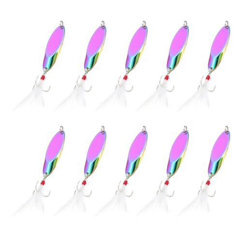 PATIKIL Fishing Spoons, Fishing Lures Casting Spoon Treble Hooks Jigs Hard Metal Spinner Baits - color: Multicolor, size: 1/2 oz