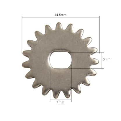 Spinner Wheel Ratchet Gear for Fishing Reels – Metal Replacement Part for Spindle Assembly, Left/Right Hand Swap Design, 11.5–23 mm Diameters, 1 g Lightweight, Pack of 1 - size: 2