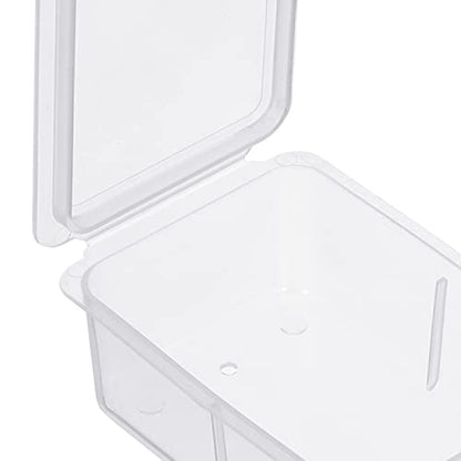Fishing Tackle Accessory Box, 4 Pack Plastic Fish Lure Bait Hooks Storage Organizer Case, Clear