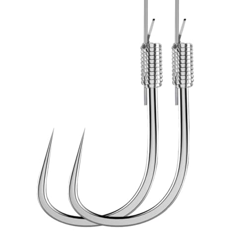 Dyxssm Small Barbless Fishing Hooks with Line, Pretied Tiny Fishing Hook on Nylon Line (Pack of 20) - size: 8# (4.4lb-8.8lb)
