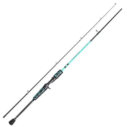 One Bass Spinning Rod & Casting Rod, High Performance IM6 Graphite Fishing Pole for Bass Fishing,2- Piece Desgin for Travel - size: 6'0"-ML-Fast, style: Casting