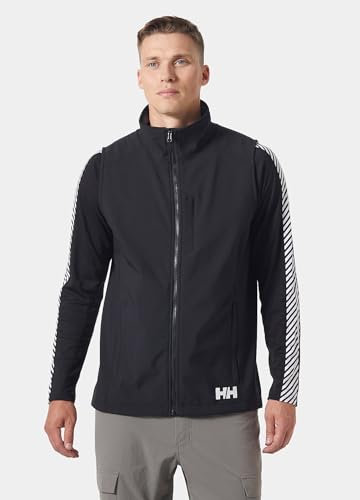 Helly-Hansen Paramount Softshell Vest - Men's Fleece Lined, Breathable, Water & Wind Resistant, Lightweight Hiking Outerwear - color: 990 Black, size: X-Large
