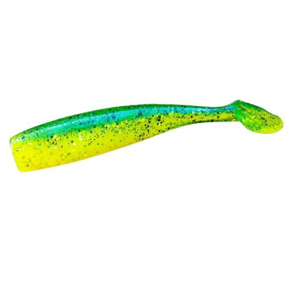 Lunker City Fishing Shaker 3.25" Swimbait Soft Plastic Bass Walleye Lure Saltwater Swimming Tail Action Pike Swim Bait, 7 Per Bag, Made in The USA - color: 135 Mahi Mahi