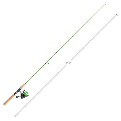 Fishing Rod and Reel Combo - Kettle Series Fiberglass Pole with Spinning Reel, Cork Handle, and Beginners Tackle Kit by Wakeman
