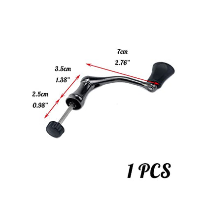 Crapyt Fishing Reel Handle Fishing Wheel Grasp Spinning Crank Handle Arm Grip Part Knob Tackle Wheel Ball Shake Rotary Knob - size: Medium, style: Dark Grey