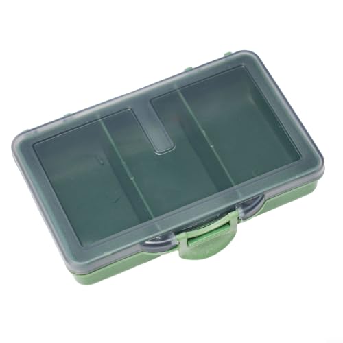 Fishing Tackle Box for Carp Fishing, Small Bait Storage Container with 1-8 Compartments, PP Polymer Lure Organizer and Rig Case, Green(C) - size: C